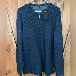 Robert Barakett - BRENTON LS ZIP HENLEY - Mens L